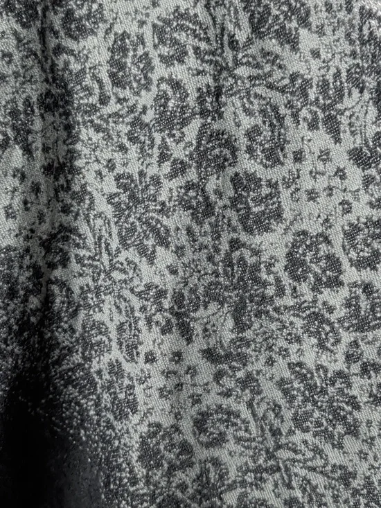 Cejon Black and Gray Floral Open-Front Poncho - Picture 5 of 5